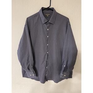 Peter Millar Summer Comfort Shirt 2XL XXL Purple White Nylon Gingham Crown